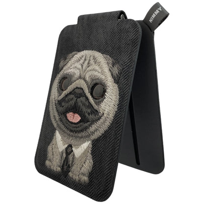 Nimmy New Big-Eye Cute Pets 2.0 Dog Magnetic Wallet with Phone Stand - Black_4