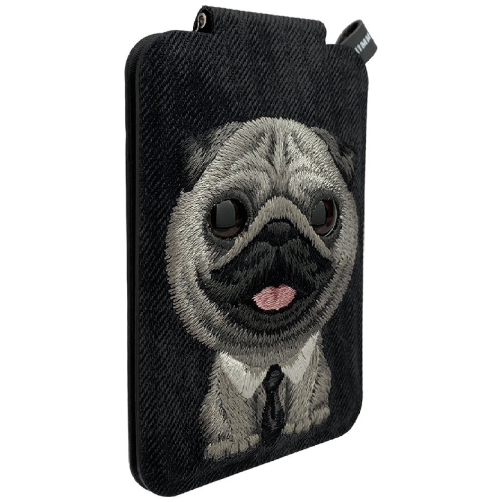 Nimmy New Big-Eye Cute Pets 2.0 Dog Magnetic Wallet with Phone Stand - Black_5