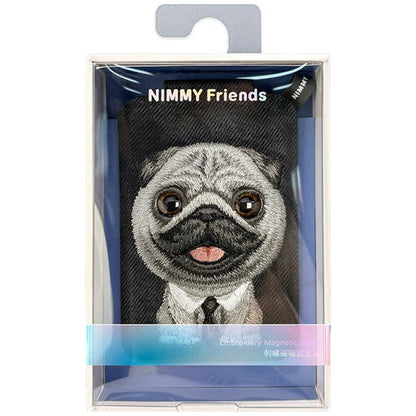 Nimmy New Big-Eye Cute Pets 2.0 Dog Magnetic Wallet with Phone Stand - Black_6