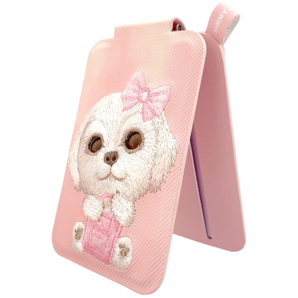 Nimmy New Big-Eye Cute Pets 2.0 Dog Magnetic Wallet with Phone Stand - Pink_2