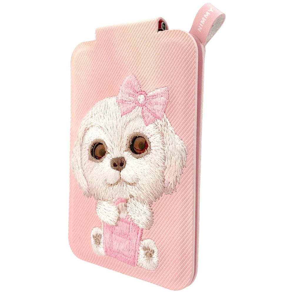 Nimmy New Big-Eye Cute Pets 2.0 Dog Magnetic Wallet with Phone Stand - Pink_3