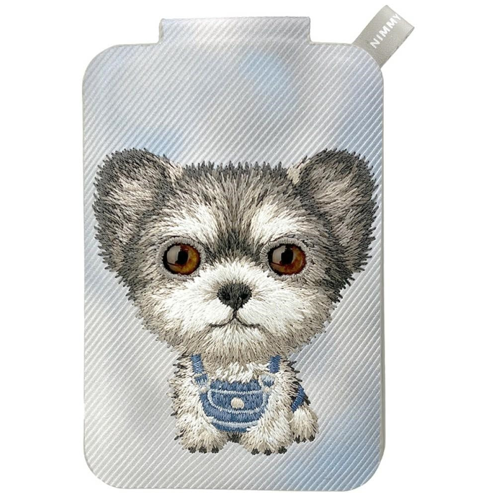 Nimmy New Big-Eye Cute Pets 2.0 Dog Magnetic Wallet with Phone Stand - Gray_0