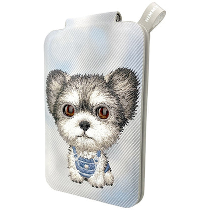 Nimmy New Big-Eye Cute Pets 2.0 Dog Magnetic Wallet with Phone Stand - Gray_1