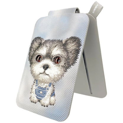 Nimmy New Big-Eye Cute Pets 2.0 Dog Magnetic Wallet with Phone Stand - Gray_2