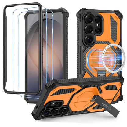 Tech-Protect MagBlast MagSafe Case + Tempered Glass 2-Pack for Samsung Galaxy S26 Ultra - Black and Orange_0