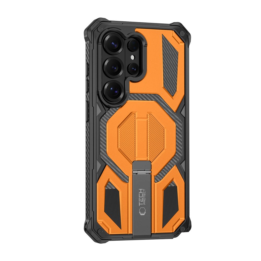 Tech-Protect MagBlast MagSafe Case + Tempered Glass 2-Pack for Samsung Galaxy S26 Ultra - Black and Orange_3