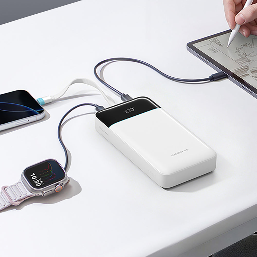 Cuktech LPB252N 120W 25000mAh Powerbank with Built-in USB-C Cable - White_5