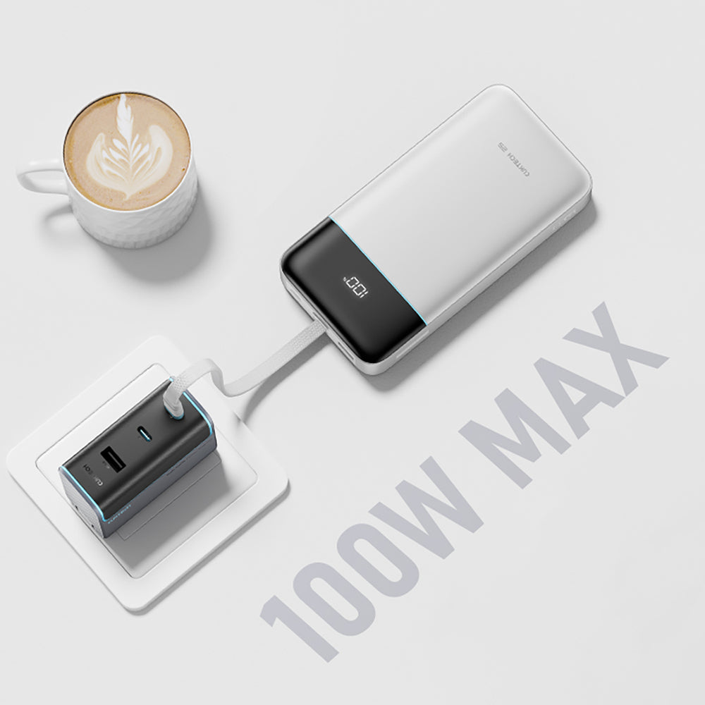 Cuktech LPB252N 120W 25000mAh Powerbank with Built-in USB-C Cable - White_9