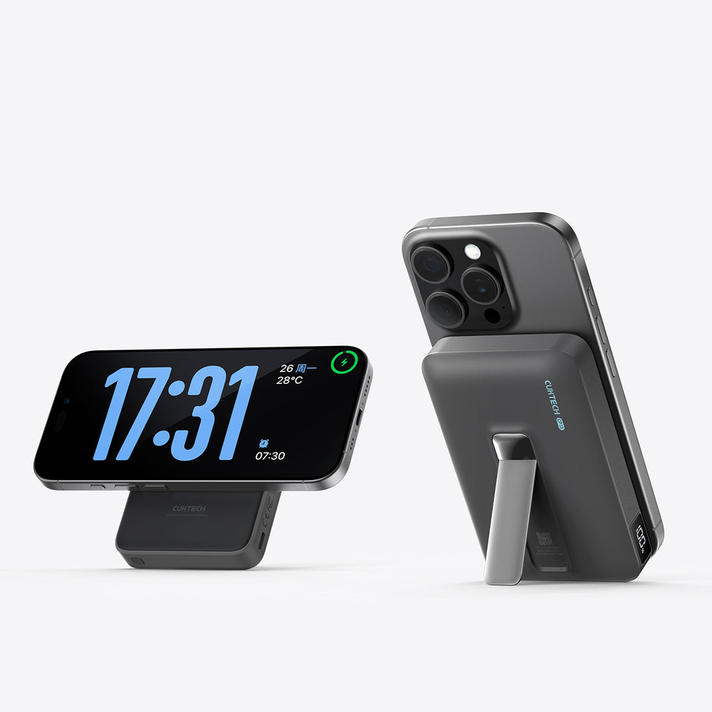 Cuktech WPB100 10000 mAh Qi2 Magnetic Powerbank 30W with Stand - Black_4