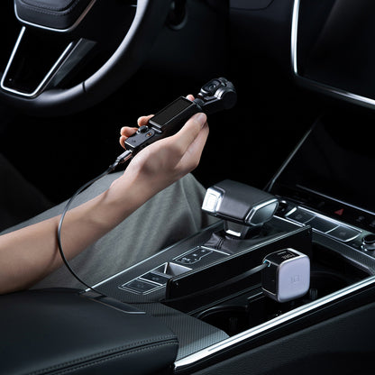 Cuktech CC903P 100W Car Charger with Display and 70cm Retractable USB-C Cable - Gray_14