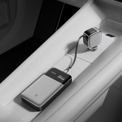 Cuktech CC903P 100W Car Charger with Display and 70cm Retractable USB-C Cable - Gray_18