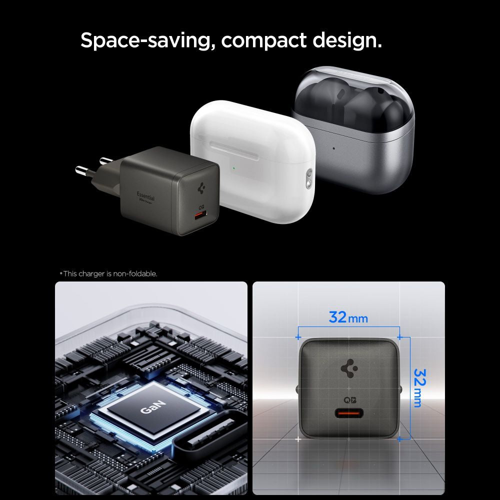 Wall Charger Spigen EE301EU Essential, 30W, 3A, 1 x USB-C, Grey ACH10447 _3