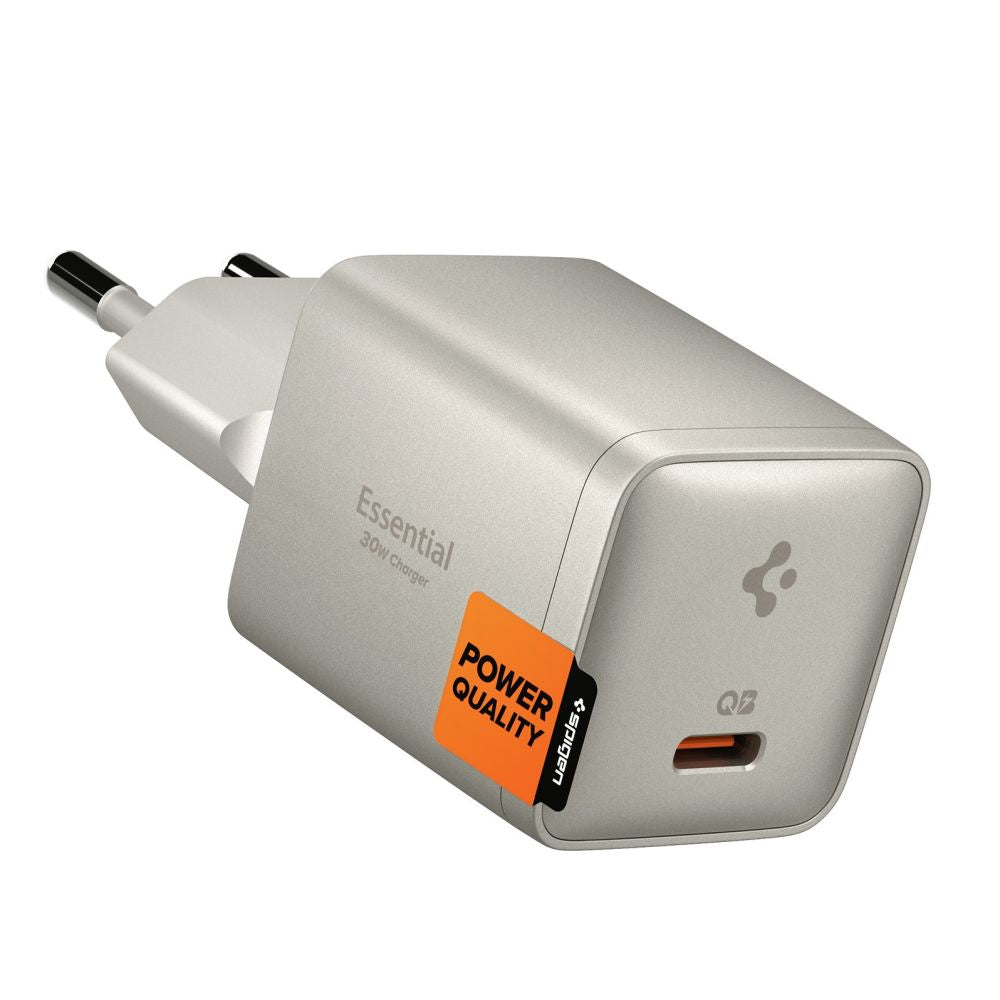 Wall Charger Spigen EE301EU Essential, 30W, 3A, 1 x USB-C, Natural Titanium ACH10448 _0