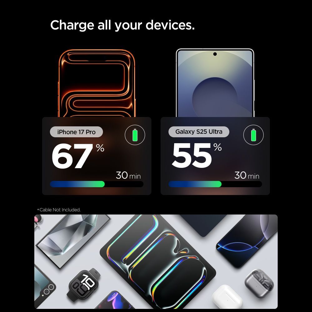 Wall Charger Spigen EE301EU Essential, 30W, 3A, 1 x USB-C, Natural Titanium ACH10448 _2