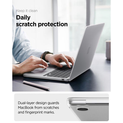 Case Spigen Airskin for Apple MacBook Air 13inch (2026) / (2025) / (2024) / (2022), Frost Clear ACS11530 _9