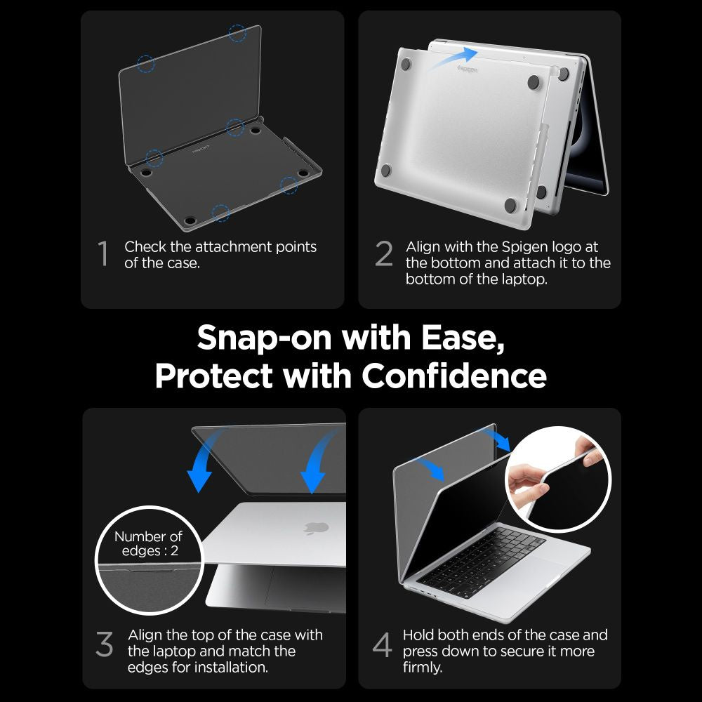 Case Spigen Airskin for Apple MacBook Pro 14inch (2026) / (2025) / (2023) / (2022) / (2021), Frost Clear ACS11528 _10