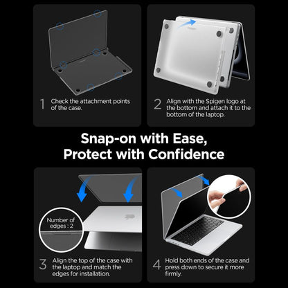 Case Spigen Airskin for Apple MacBook Pro 14inch (2026) / (2025) / (2023) / (2022) / (2021), Frost Clear ACS11528 _10