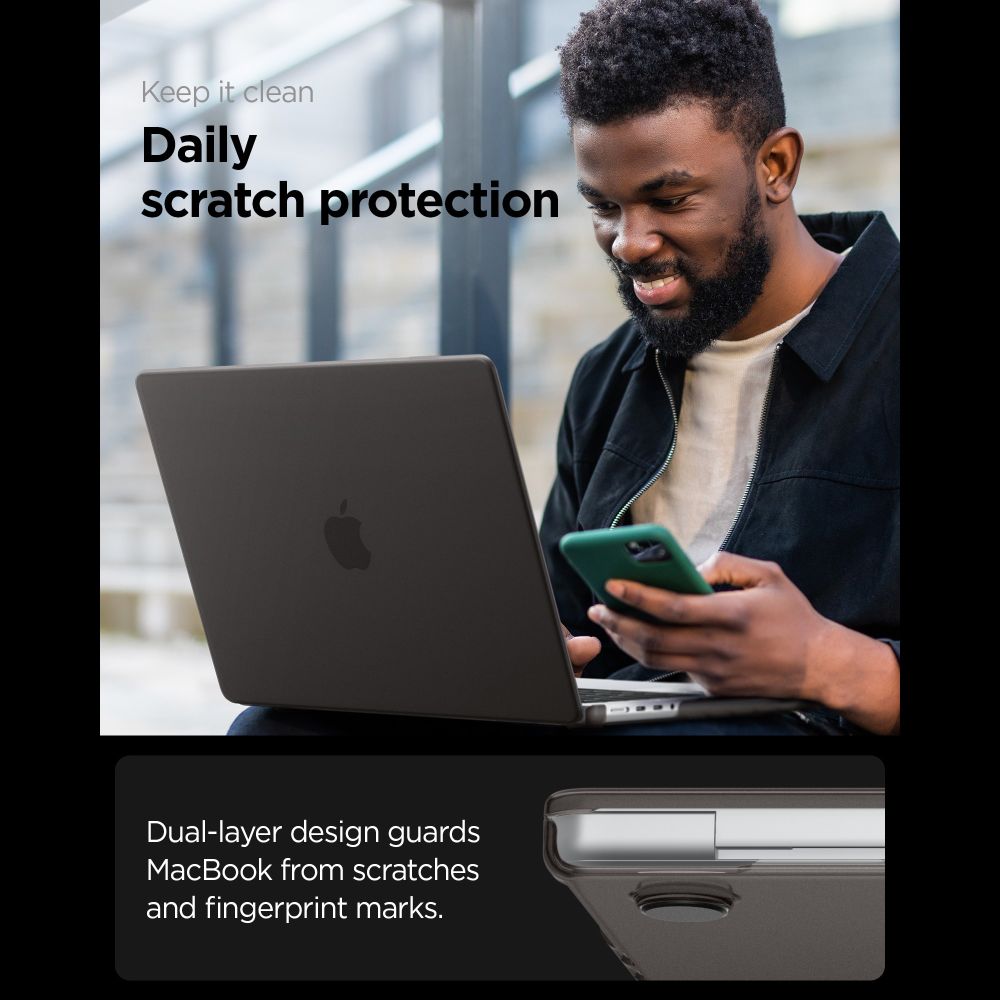 Spigen AirSkin Case for MacBook Pro 14" 2021 / 2023 / 2024 / 2025 / 2026 - Semi-Transparent_9