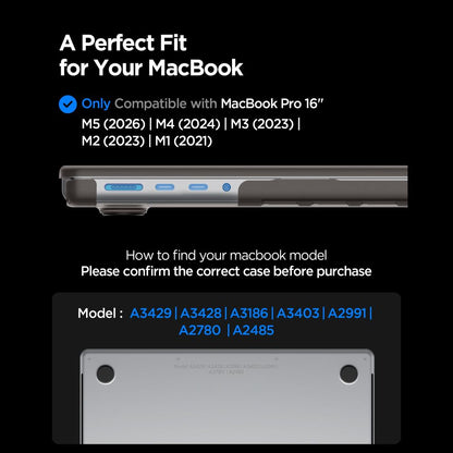 Case Spigen Airskin for Apple MacBook Pro 16inch (2026) / (2024) / (2023) / (2021), Frost Black ACS11527 _9