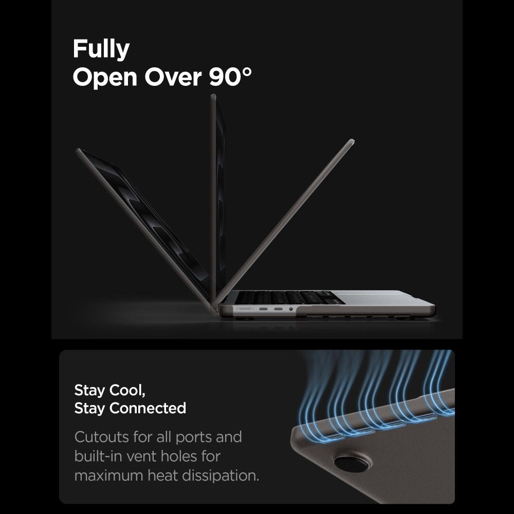 Case Spigen Airskin for Apple MacBook Pro 16inch (2026) / (2024) / (2023) / (2021), Frost Black ACS11527 _7