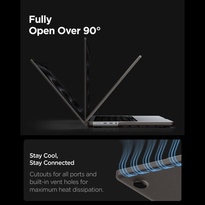Case Spigen Airskin for Apple MacBook Pro 16inch (2026) / (2024) / (2023) / (2021), Frost Black ACS11527 _7