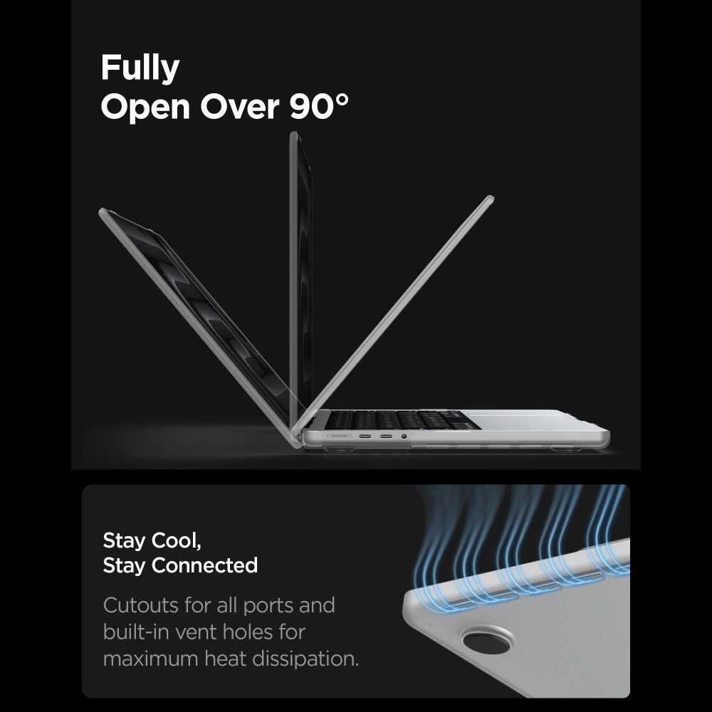 Case Spigen Airskin for Apple MacBook Pro 16inch (2026) / (2024) / (2023) / (2021), Frost Clear ACS11526 _7