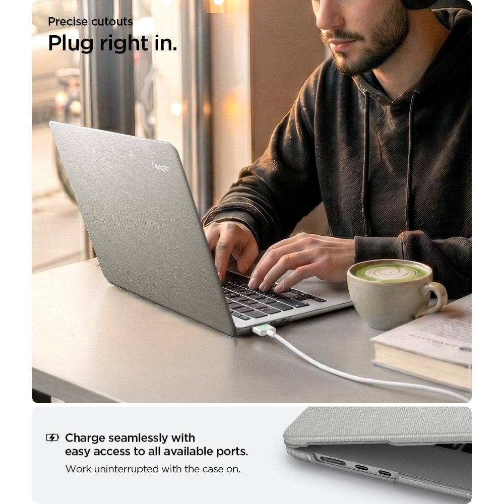 Spigen Urban Fit Case for MacBook Air 13" 2023 / 2024 / 2025 2026 - Gray_9