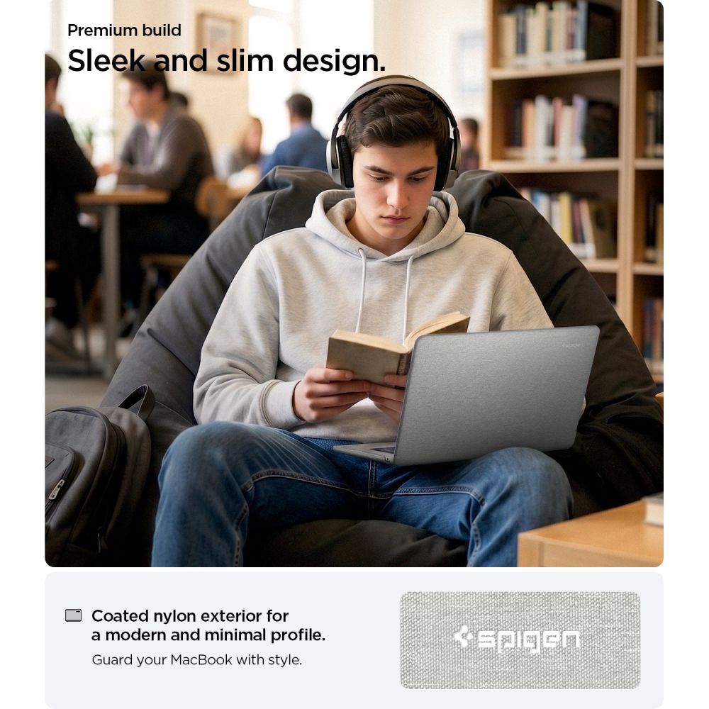 Spigen Urban Fit Case for MacBook Air 13" 2023 / 2024 / 2025 2026 - Gray_5