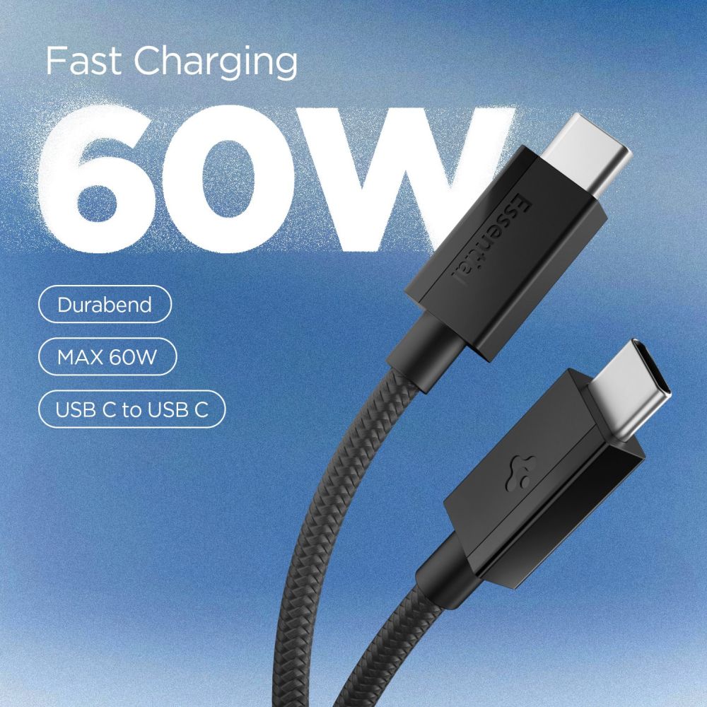 Spigen Essential EB6015CC USB-C Cable 60W 150 cm - Black_1