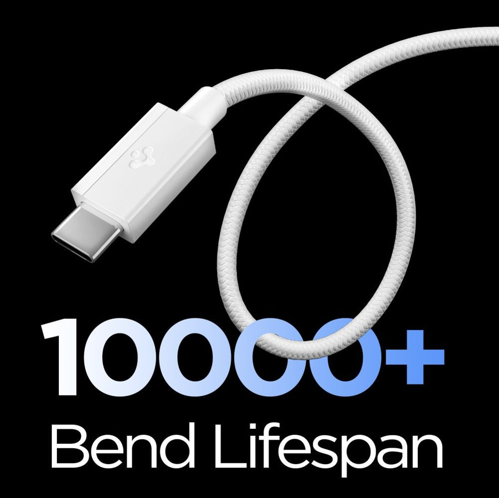 USB-A to USB-C Cable Spigen EB6015AC, 60W, 3A, 1.5m, White ACA10413 _3
