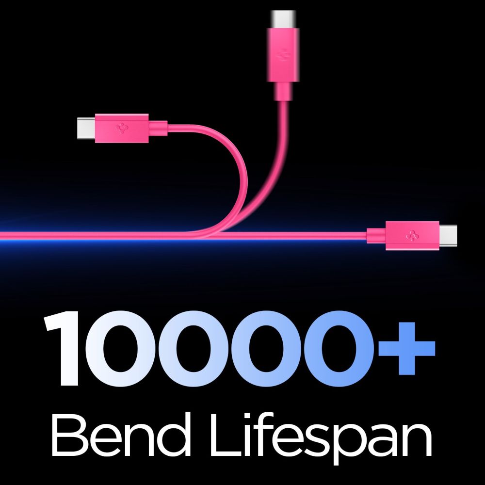 USB-C to USB-C Cable Spigen EB6010CC, 60W, 3A, 1m, Pink ACA10414 _2