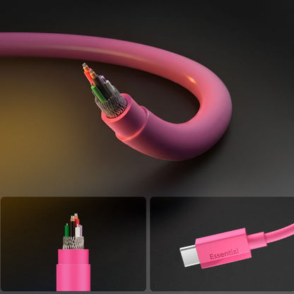 USB-C to USB-C Cable Spigen EB6010CC, 60W, 3A, 1m, Pink ACA10414 _4
