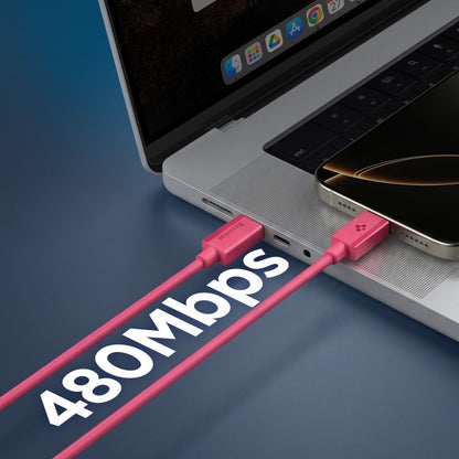 USB-C to USB-C Cable Spigen EB6010CC, 60W, 3A, 1m, Pink ACA10414 _5