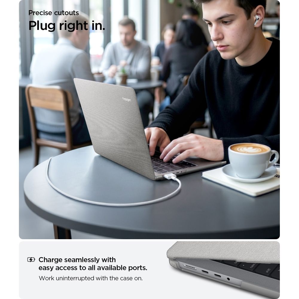 Spigen Urban Fit Case for MacBook Pro 14" 2021 / 2023 / 2024 / 2025 / 2026 - Gray_10