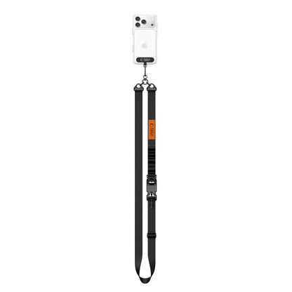 Tech-Protect C9S Rope Crossbody Phone Lanyard - Black and Orange_2