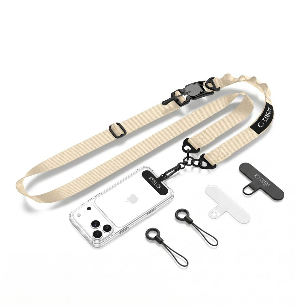 Tech-Protect C9S Rope Crossbody Phone Lanyard - Beige_0