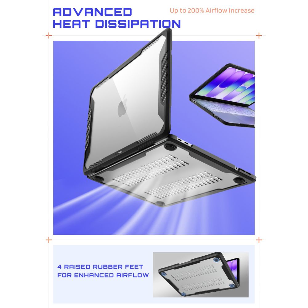 Etui Supcase Unicorn Beetle Pro na MacBook Neo 13" 2026 - przezroczysto-czarne_2