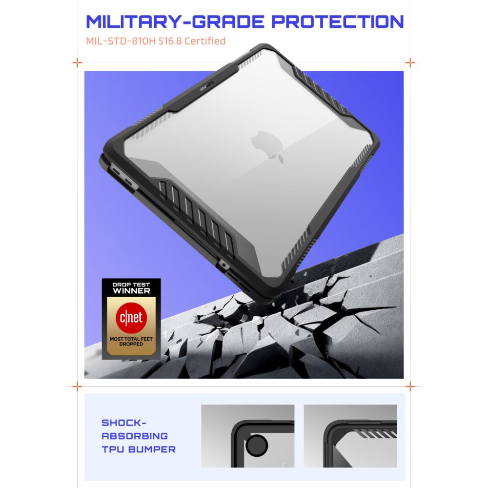 Etui Supcase Unicorn Beetle Pro na MacBook Neo 13" 2026 - przezroczysto-czarne_3