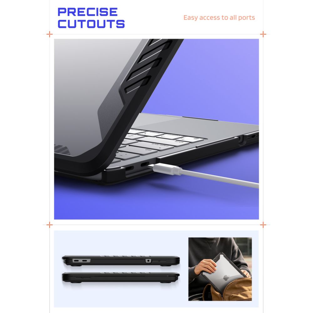 Etui Supcase Unicorn Beetle Pro na MacBook Neo 13" 2026 - przezroczysto-czarne_4
