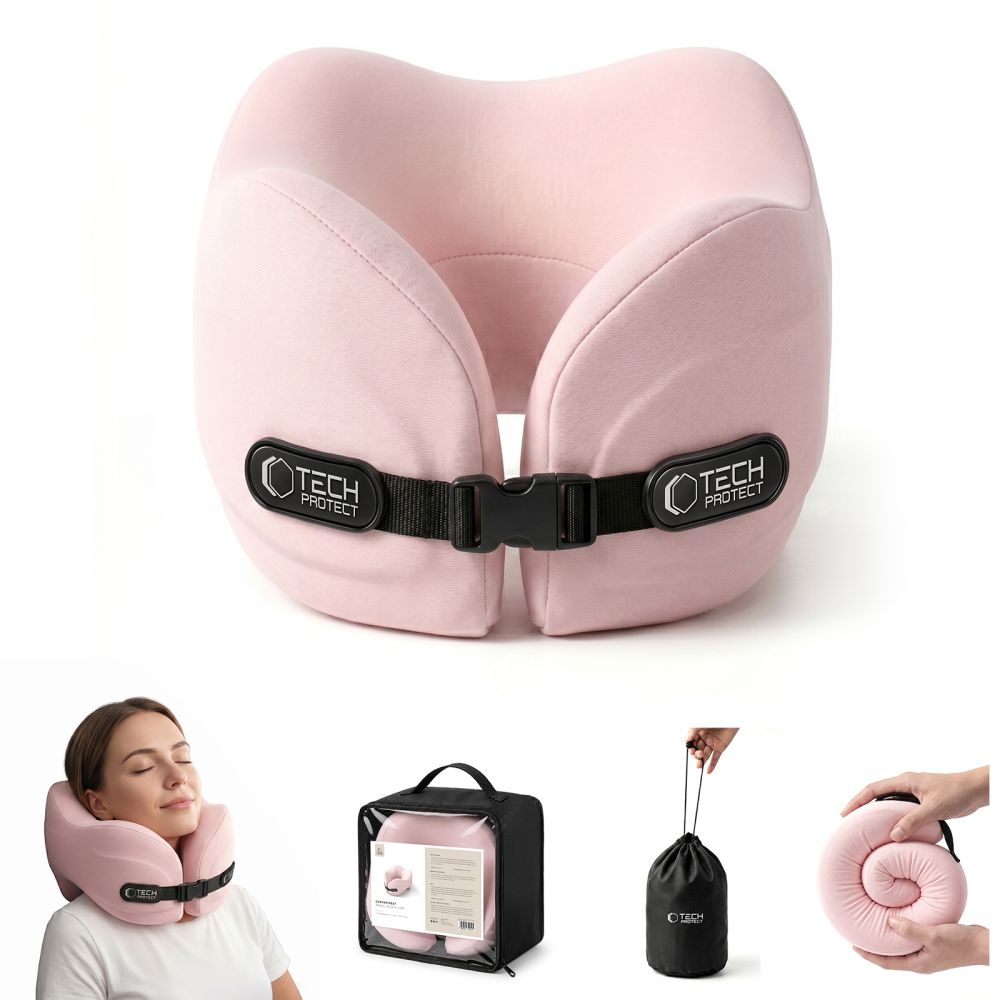 Tech-Protect ComfortRest Travel Pillow - Pink_1