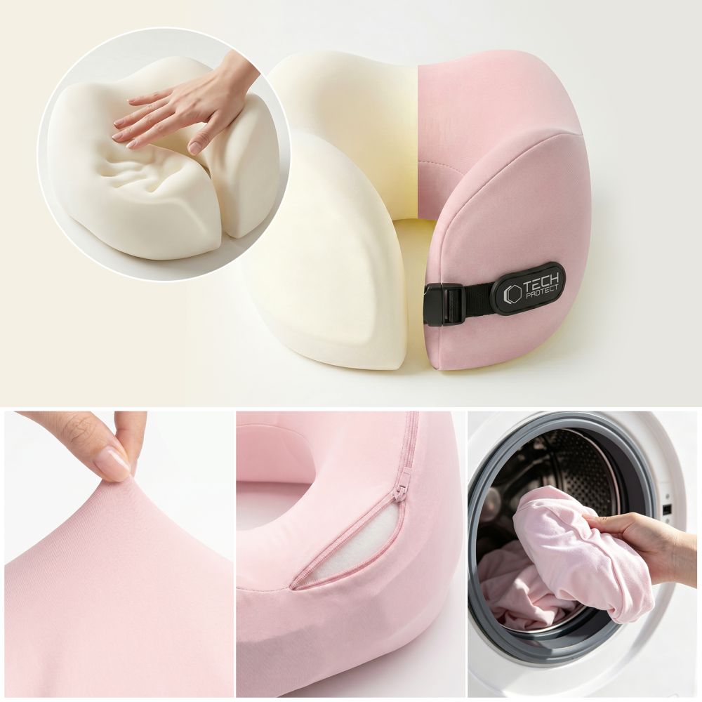 Tech-Protect ComfortRest Travel Pillow - Pink_2