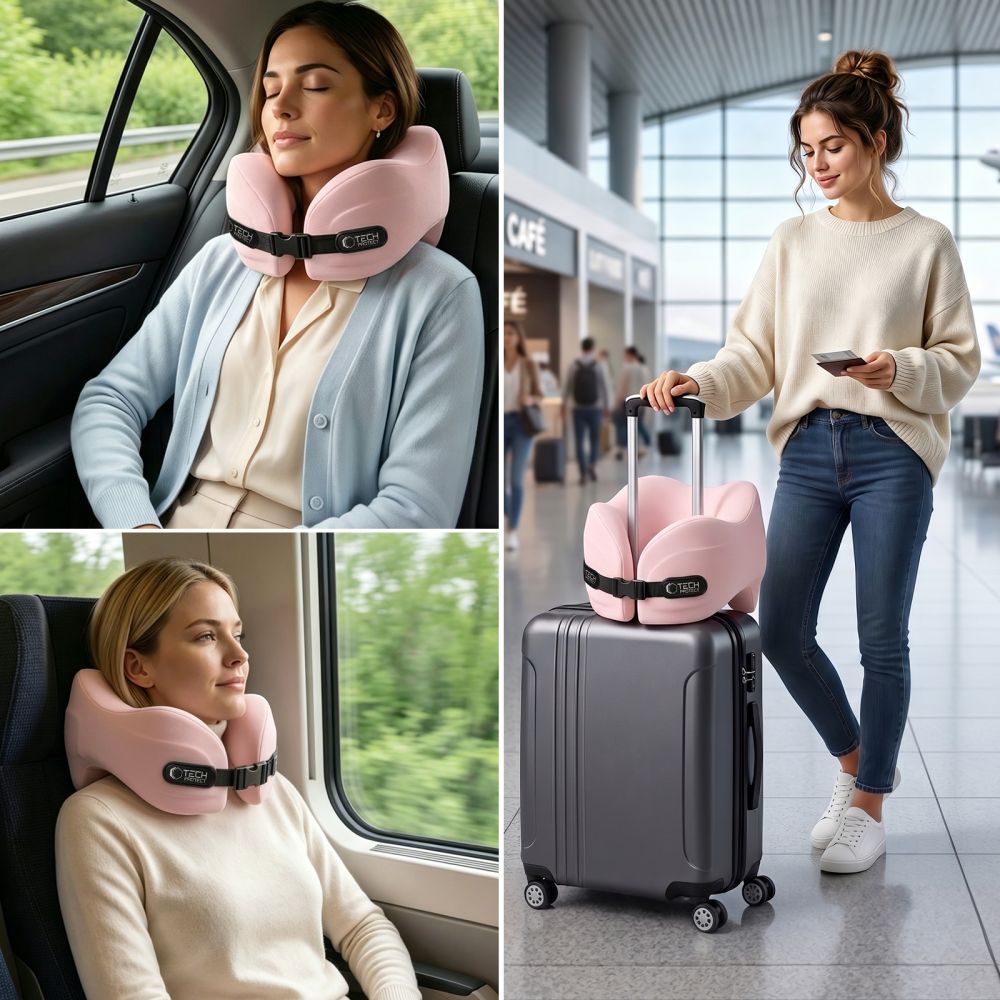 Tech-Protect ComfortRest Travel Pillow - Pink_4