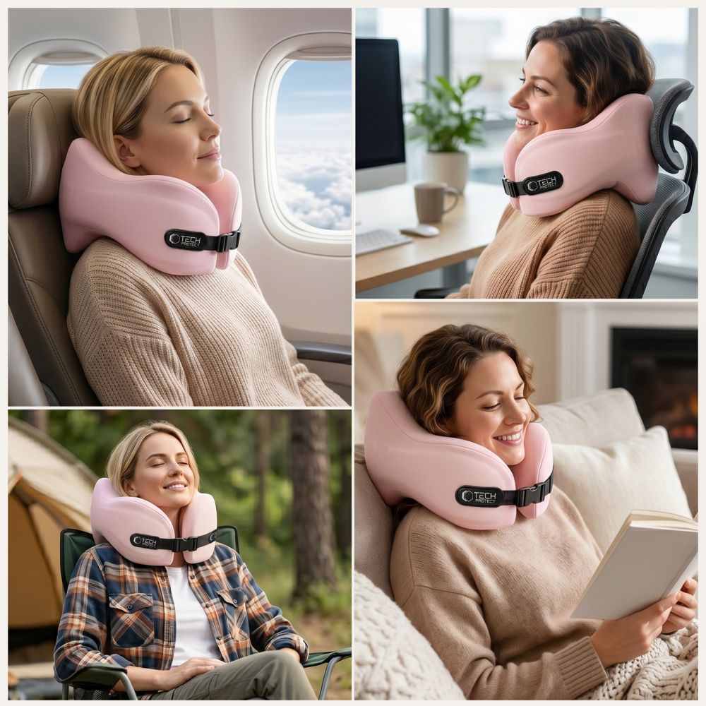 Tech-Protect ComfortRest Travel Pillow - Pink_5
