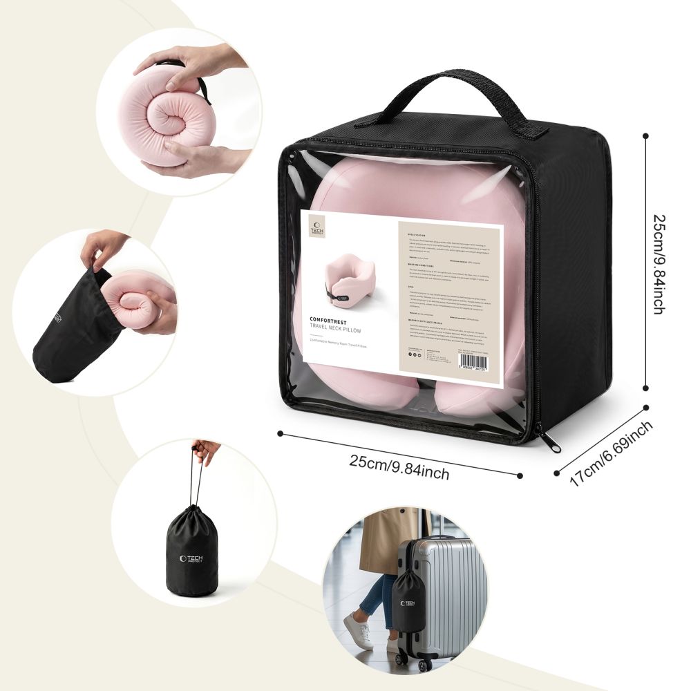 Tech-Protect ComfortRest Travel Pillow - Pink_6
