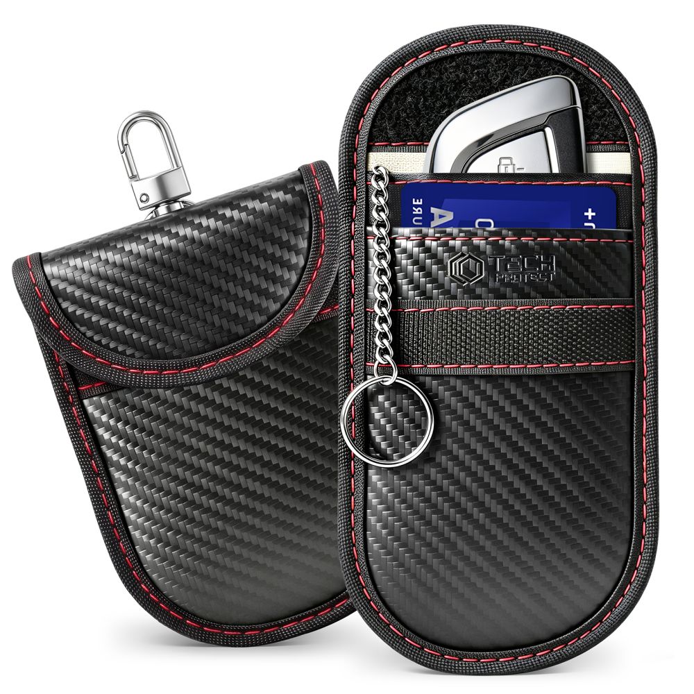 Tech-Protect KLR100 RFID anti-theft case - black and red_0