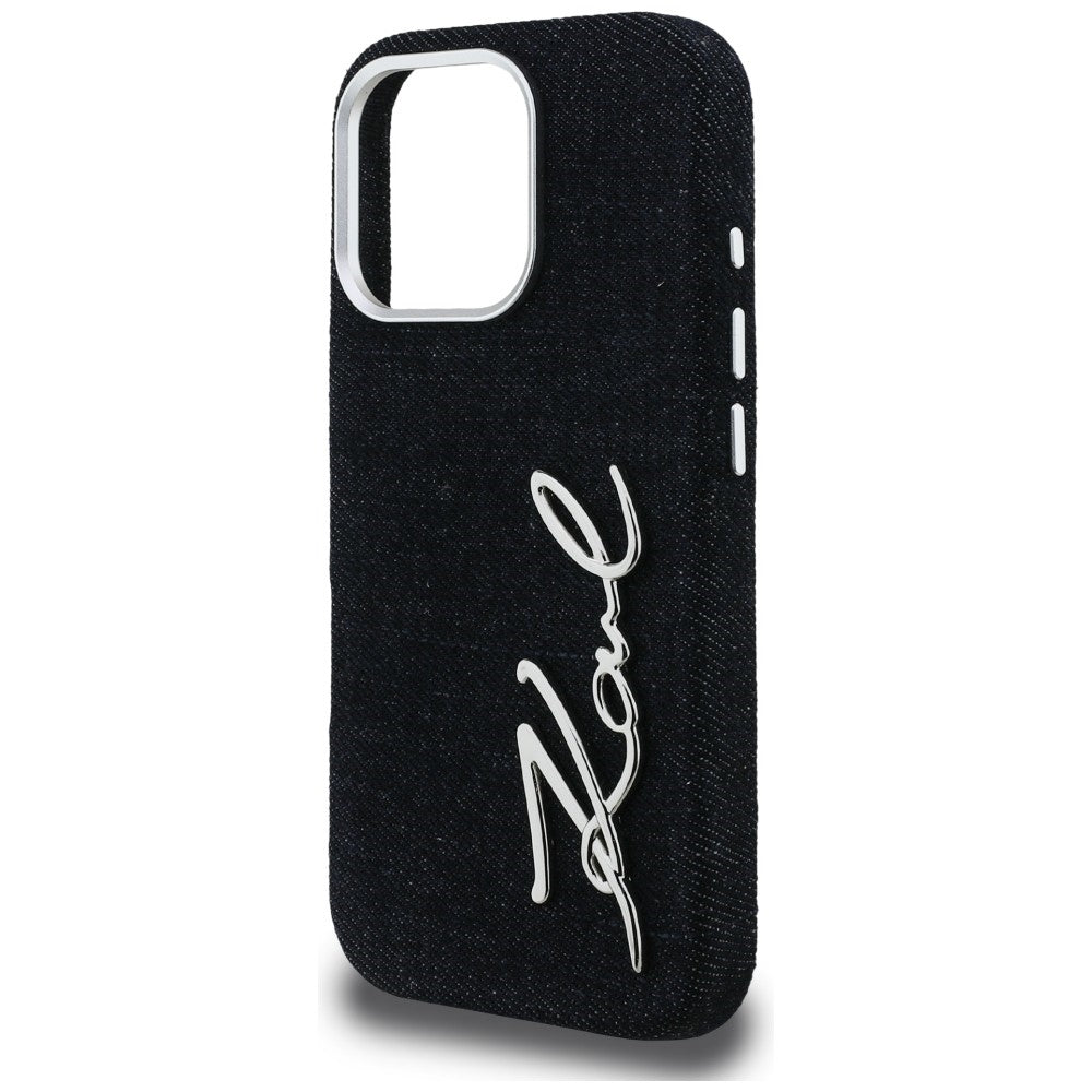Karl Lagerfeld FW Jeans Signature Logo iPhone 16 Pro Max Case - Black_5