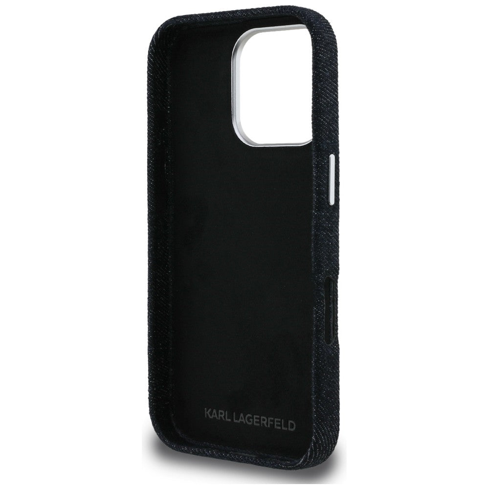 Karl Lagerfeld FW Jeans Signature Logo iPhone 16 Pro Max Case - Black_6