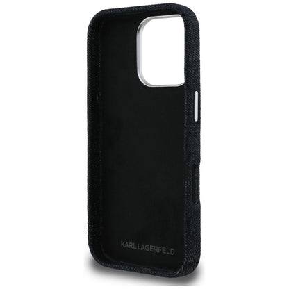 Karl Lagerfeld FW Jeans Signature Logo iPhone 16 Pro Max Case - Black_6