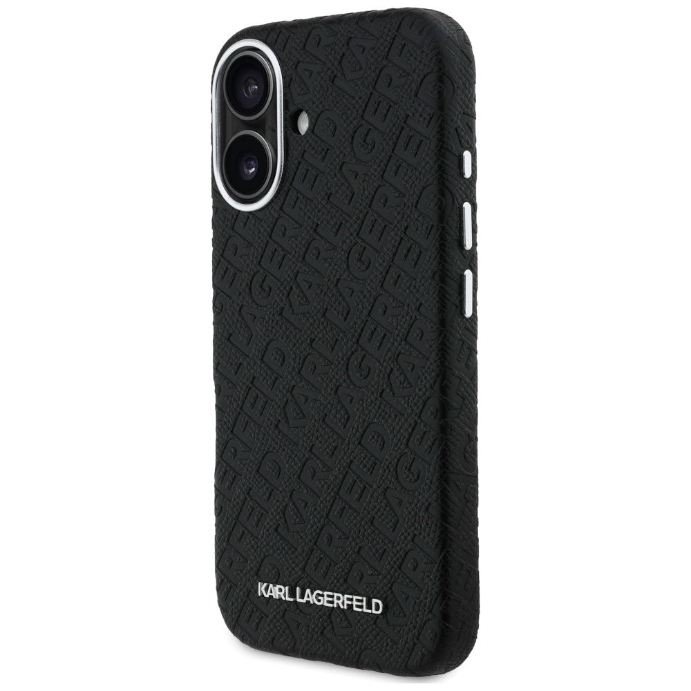 Karl Lagerfeld FW Stamped Karl MagSafe iPhone 16 Case - Black_1