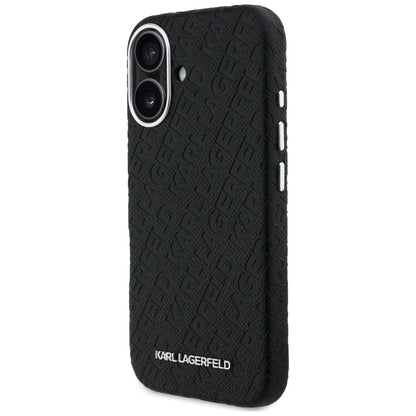 Karl Lagerfeld FW Stamped Karl MagSafe iPhone 16 Case - Black_1